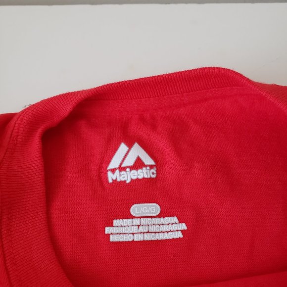 Majestic Boston Red Sox Short Sleeve T-Shirt Tee Men's Size M-L MLB Red NWT - Picture 8 of 10